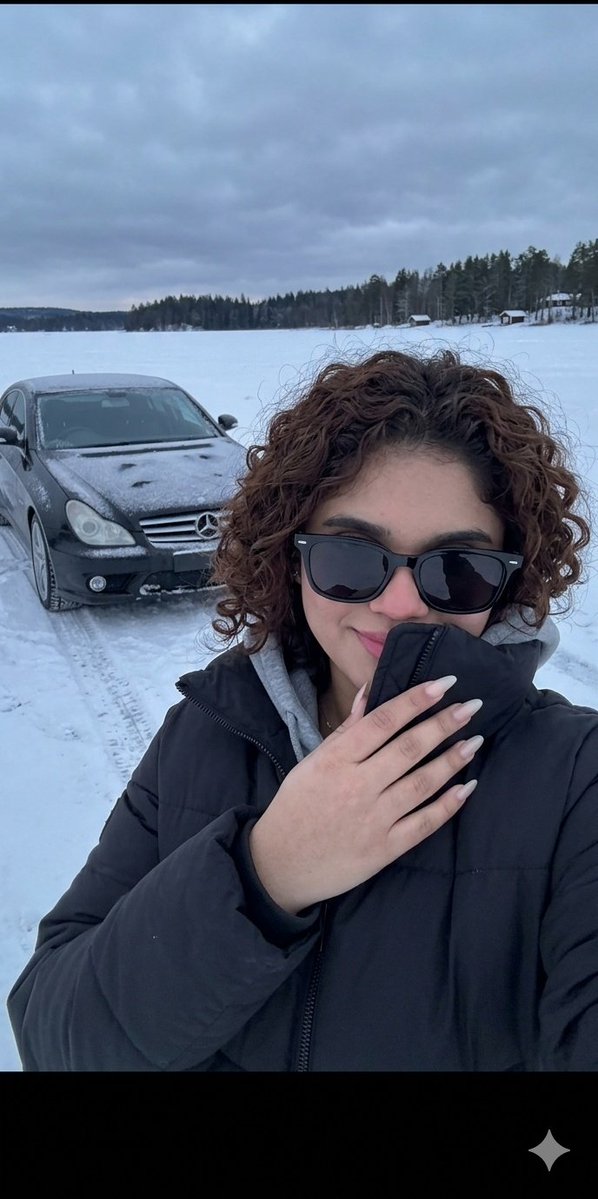 Frozen Lake Winter Selfie