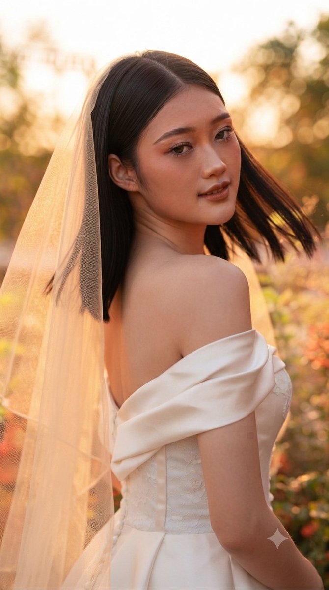 Ethereal Sunset Bride Portrait