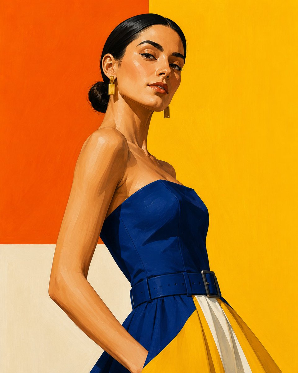 女性插画海报