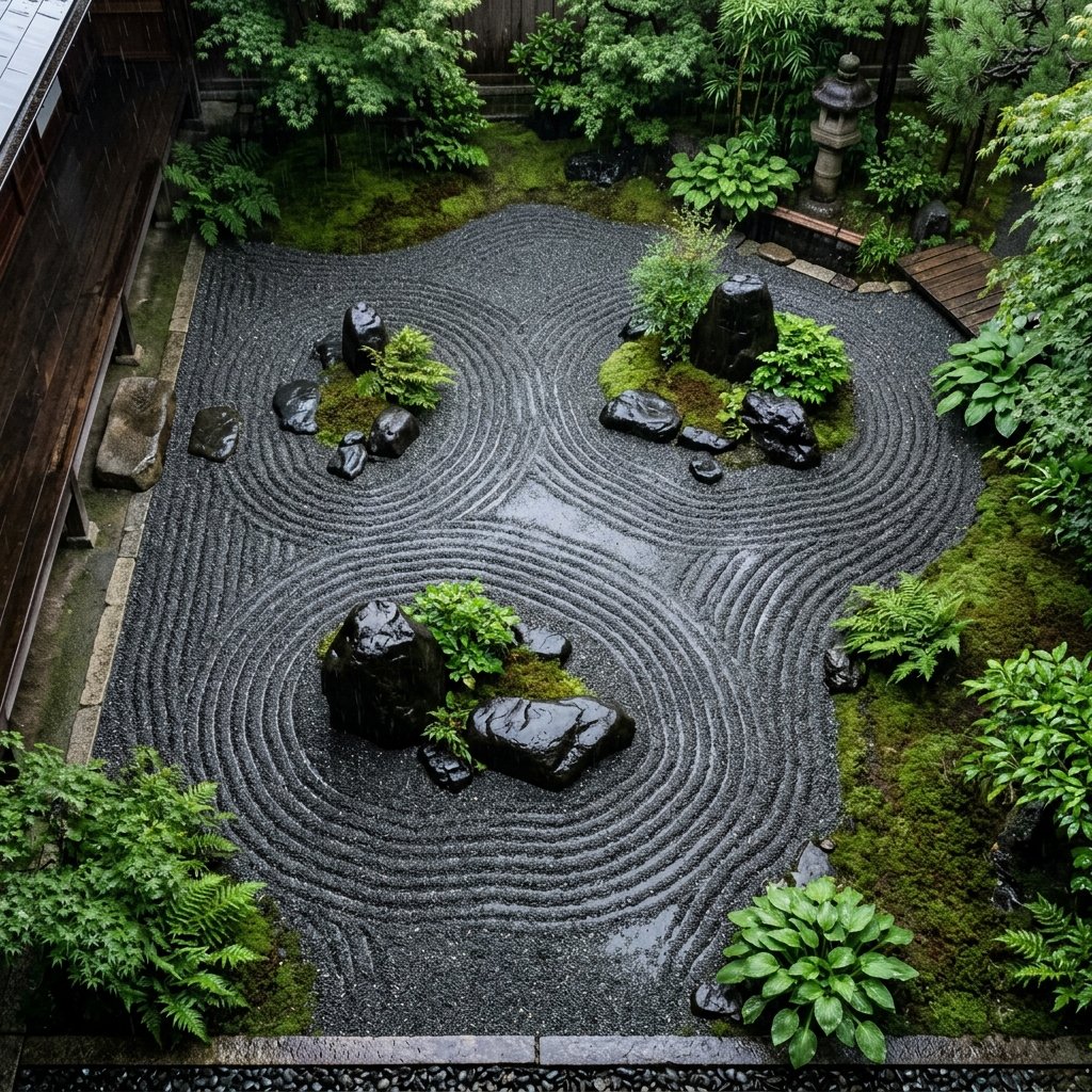 Realistic Zen Garden Landscape