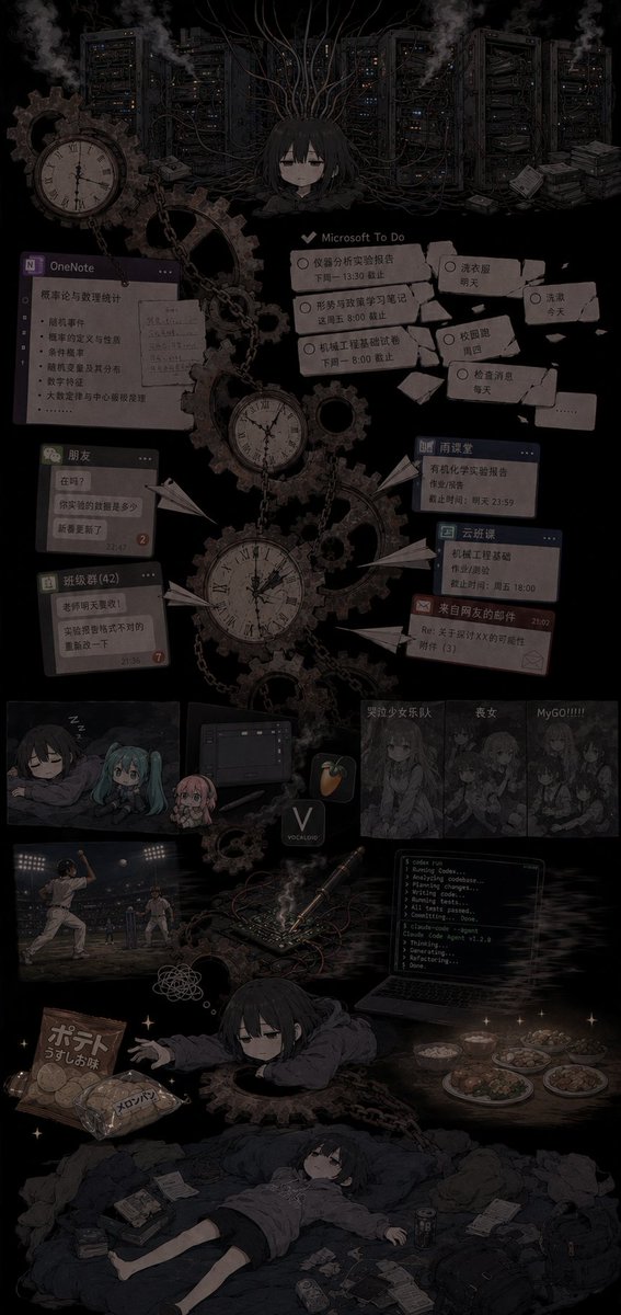 少女动漫胶片暗黑赛博朋克忧郁