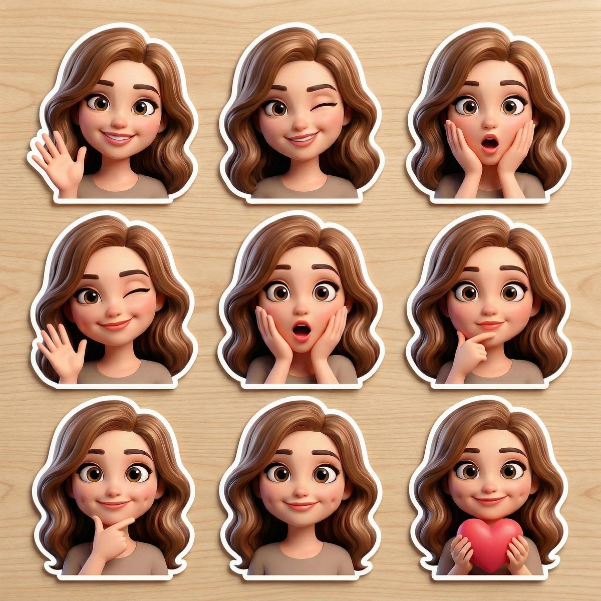 Pixar-Style Avatar Stickers with Identity Lock