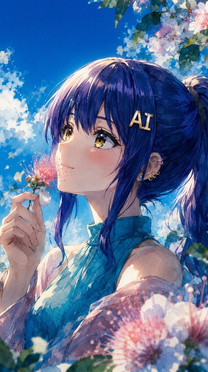 人像动漫水彩户外冷调