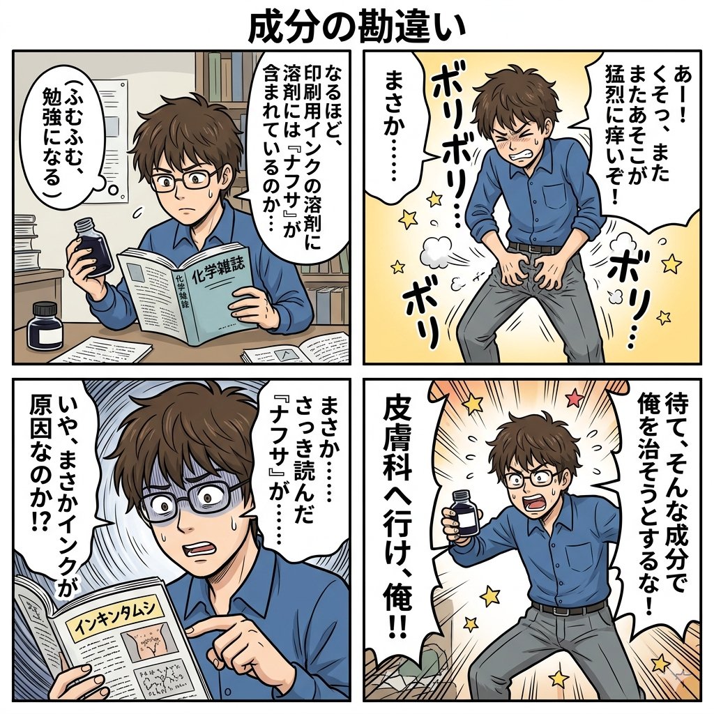Component Differences Four-Panel Manga