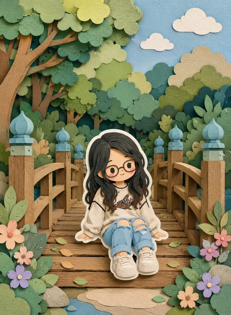 女孩3D插画梦幻温暖可爱