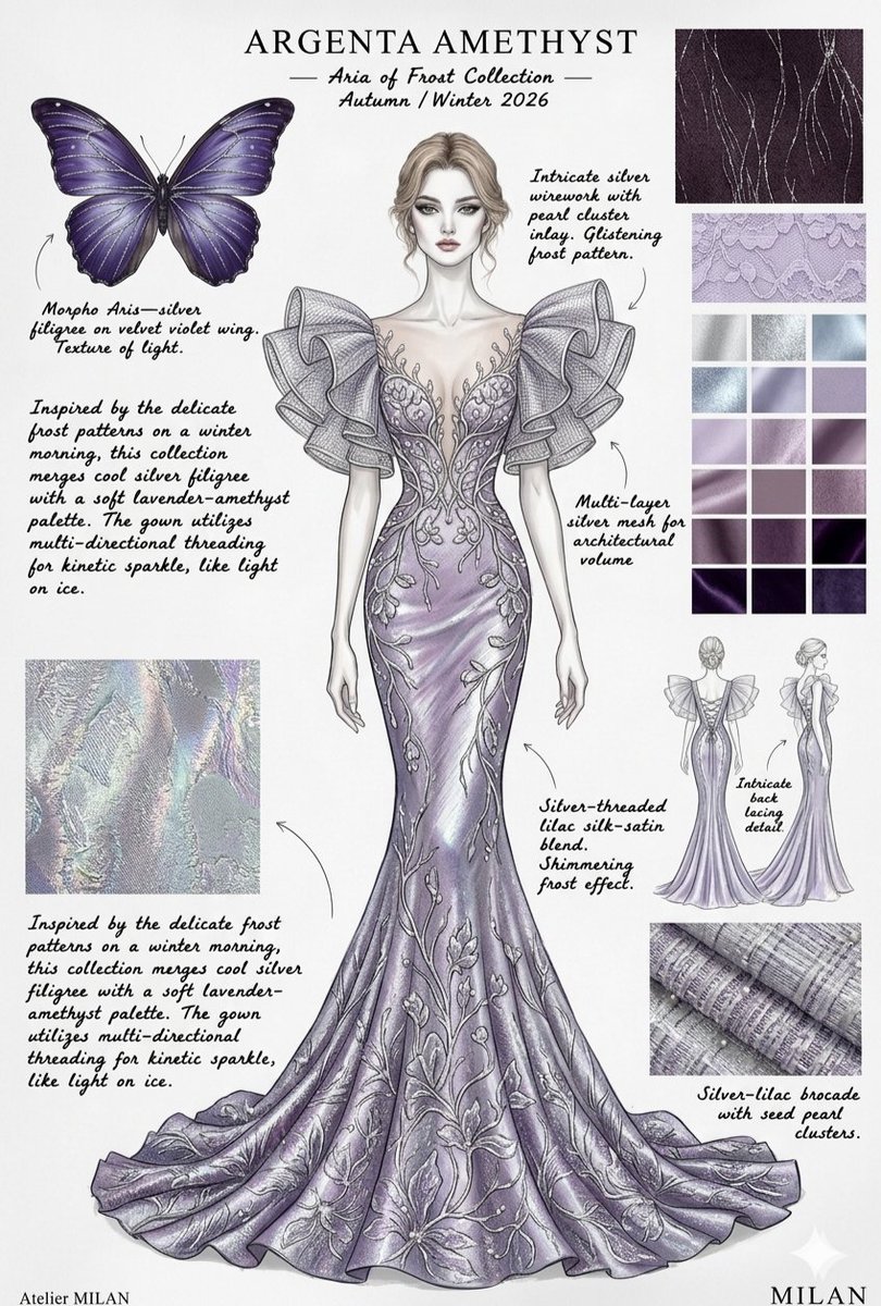 Ethereal Butterfly Couture Sketches