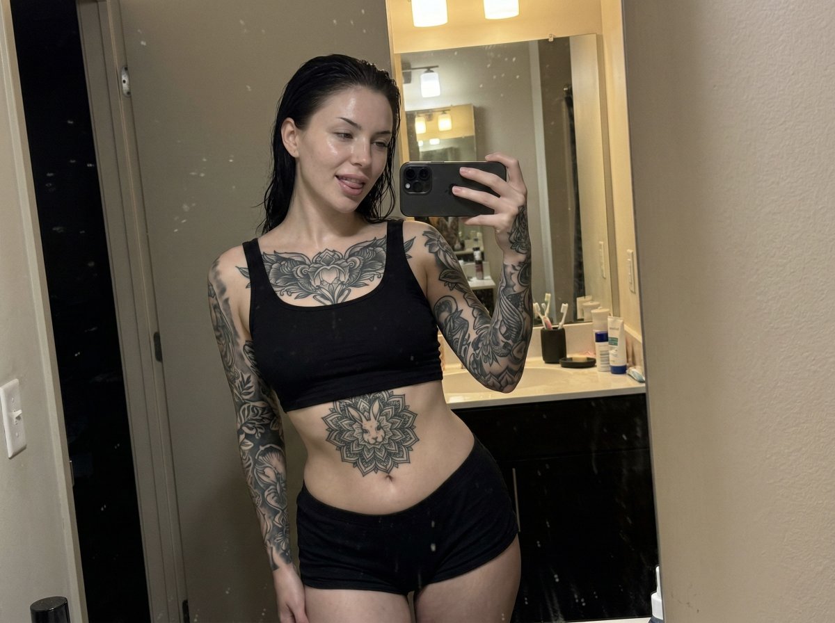 Raw iPhone Mirror Selfie Realism