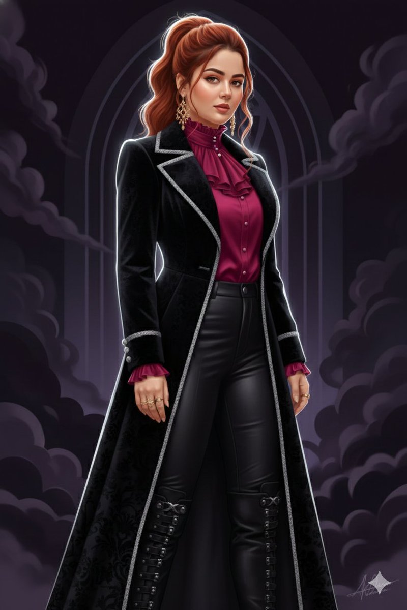 Dark Gothic Cinematic Illustration from Reference