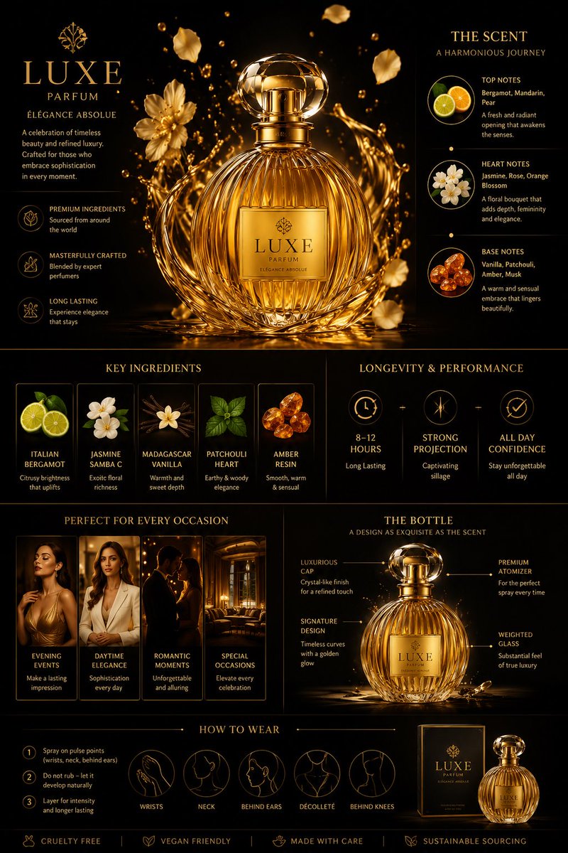 Luxury Perfume Infographic Ad
