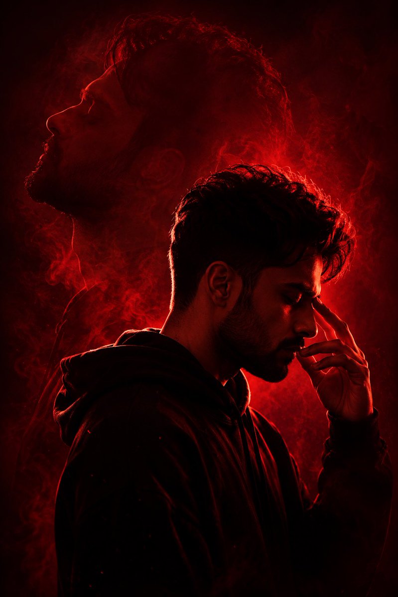 Red Noir Cinematic Identity Portrait