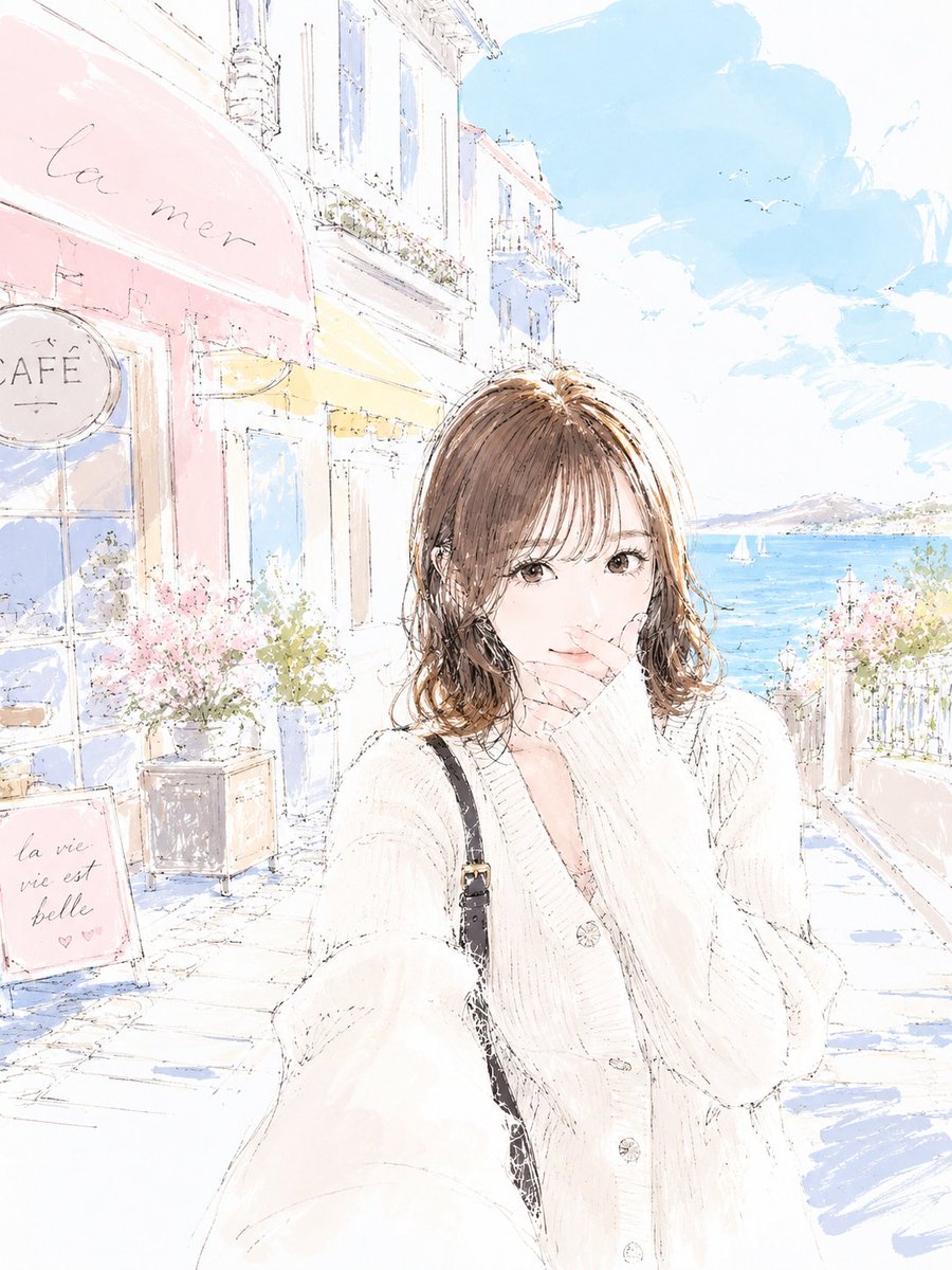 角色插画手绘街头
