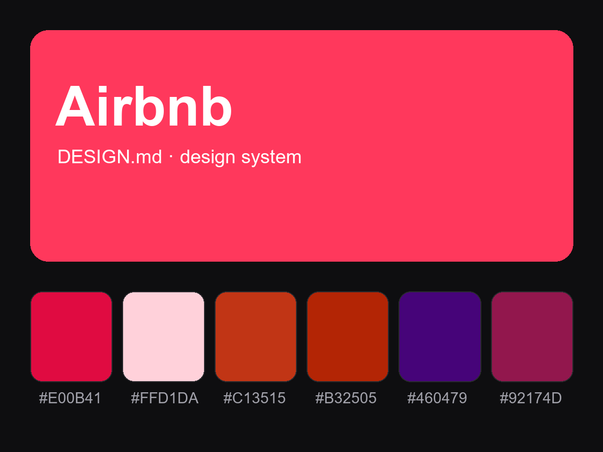 Airbnb Style Design System (DESIGN.md)
