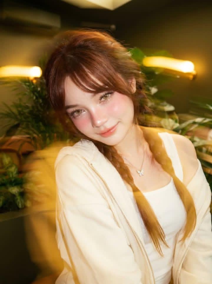 Ultra-Realistic Café Portrait of a Young Woman