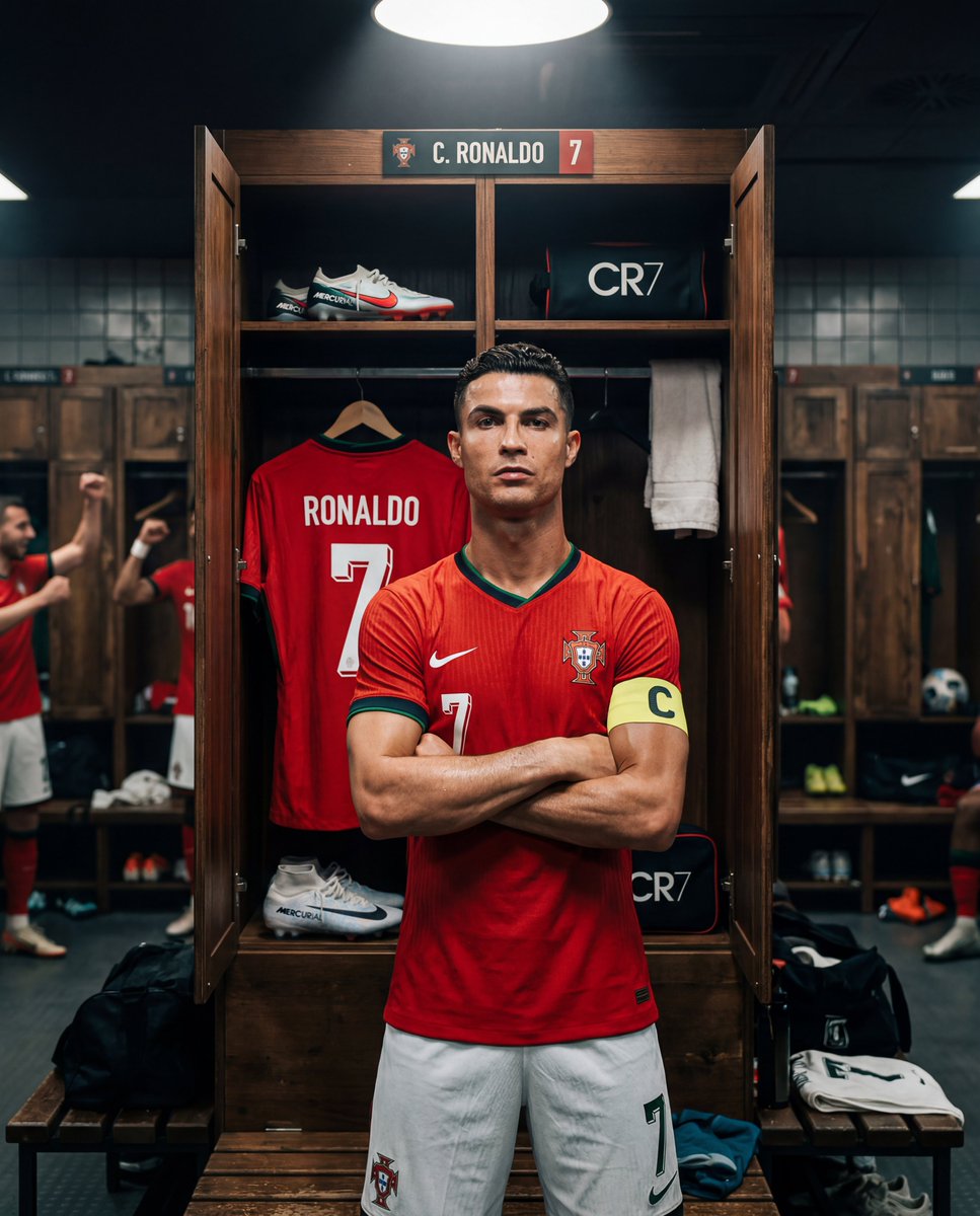 Cinematic Cristiano Ronaldo Locker Room Portrait