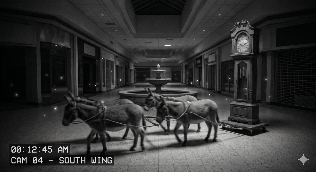 Nighttime CCTV Donkey Footage
