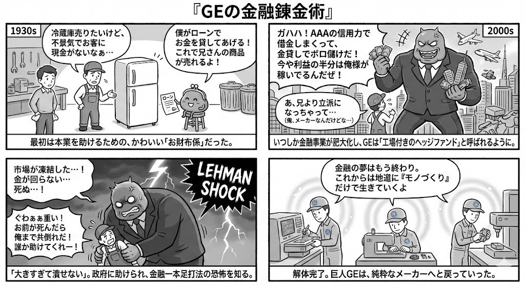 Generating 4-Panel Manga on GE's Financial History