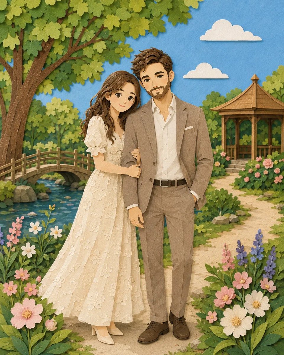 人像3D写实花园梦幻优雅
