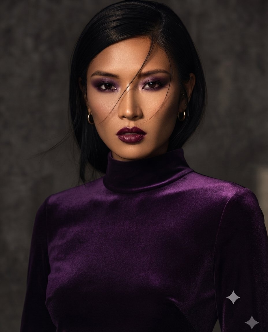 Purple Velvet Dramatic Portrait