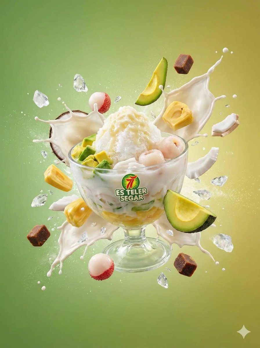 Tropical Dessert Product Photography with Milk Splash