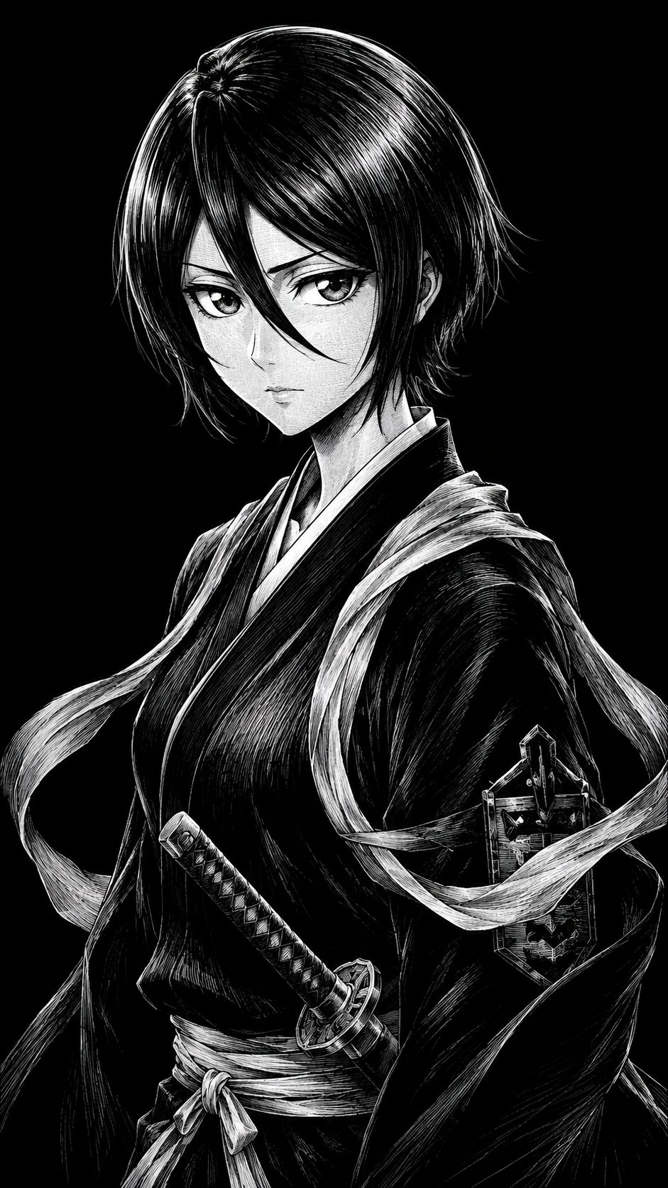 人像插画动漫夜景温柔