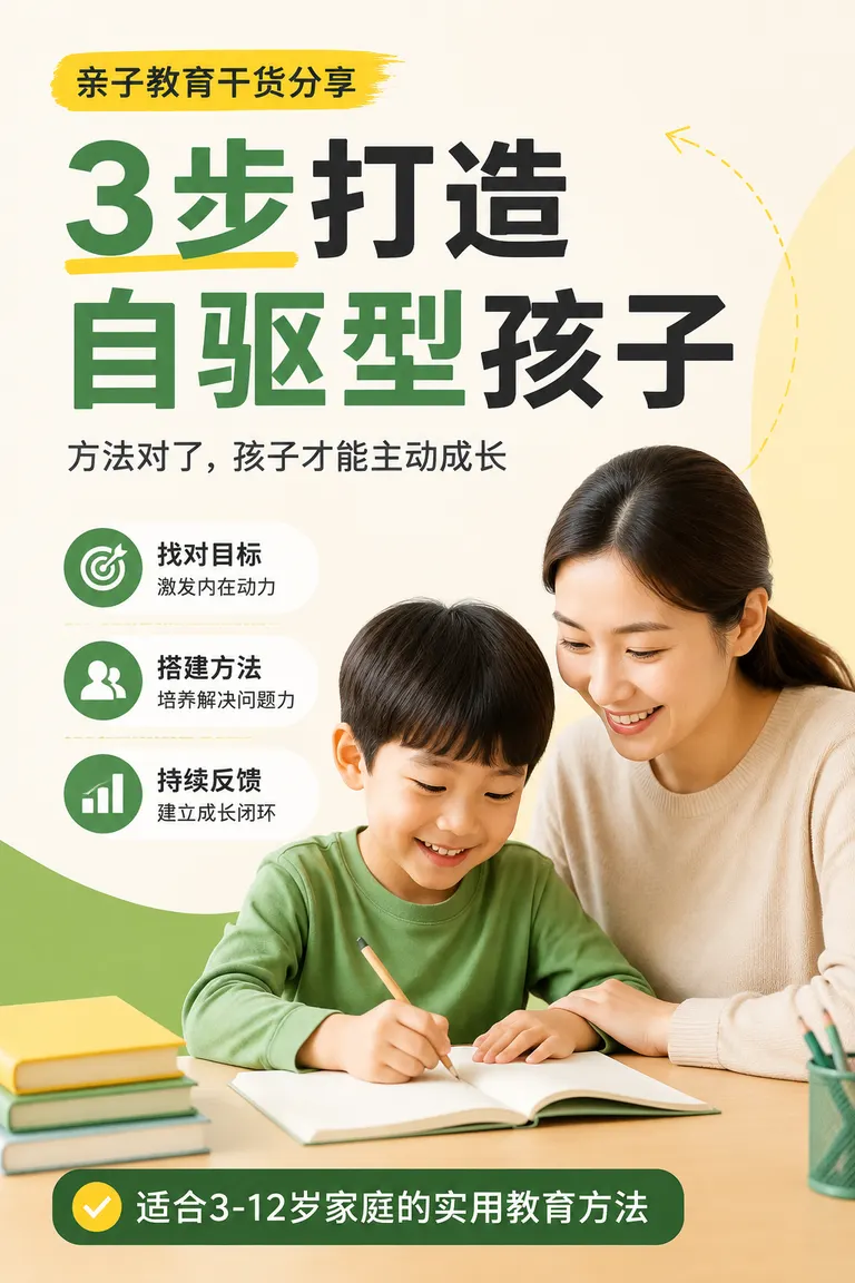 小红书封面视觉导演 · 方法论封面 亲子教育经验分享封面