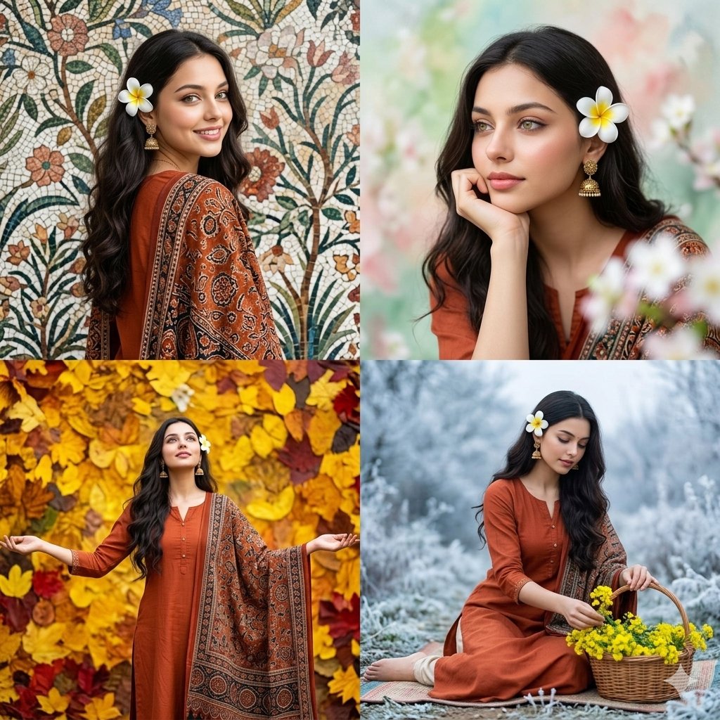 Four Seasons Portrait Collage