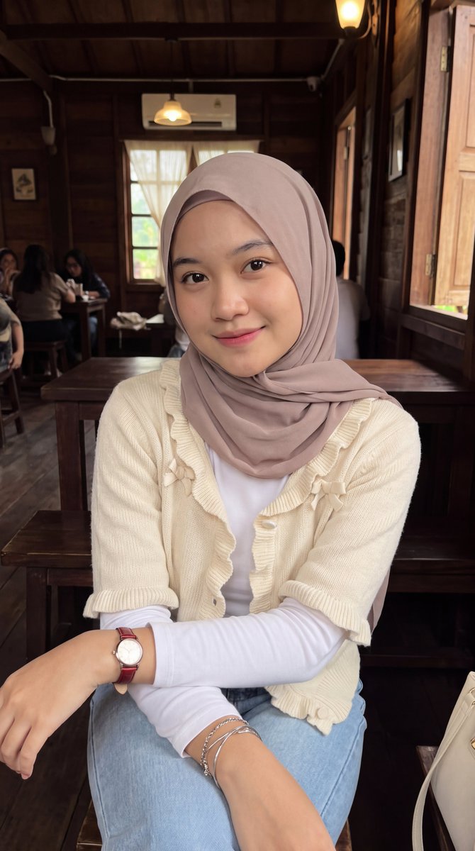 Hijab Portrait Cafe Aesthetic