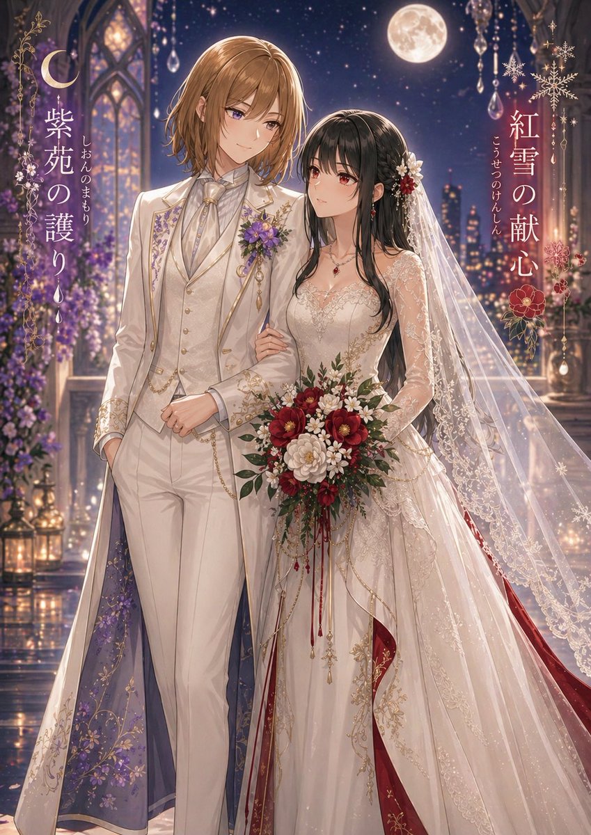女性动漫插画梦幻雪优雅