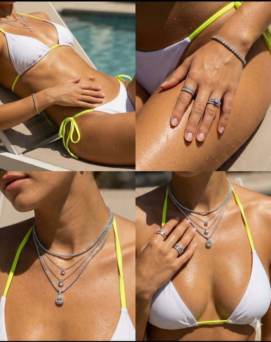 2x2 Grid Luxury Jewelry Lifestyle Photoshoot