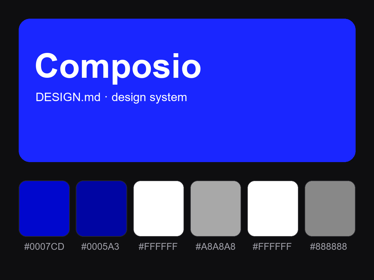 Composio Style Design System (DESIGN.md)
