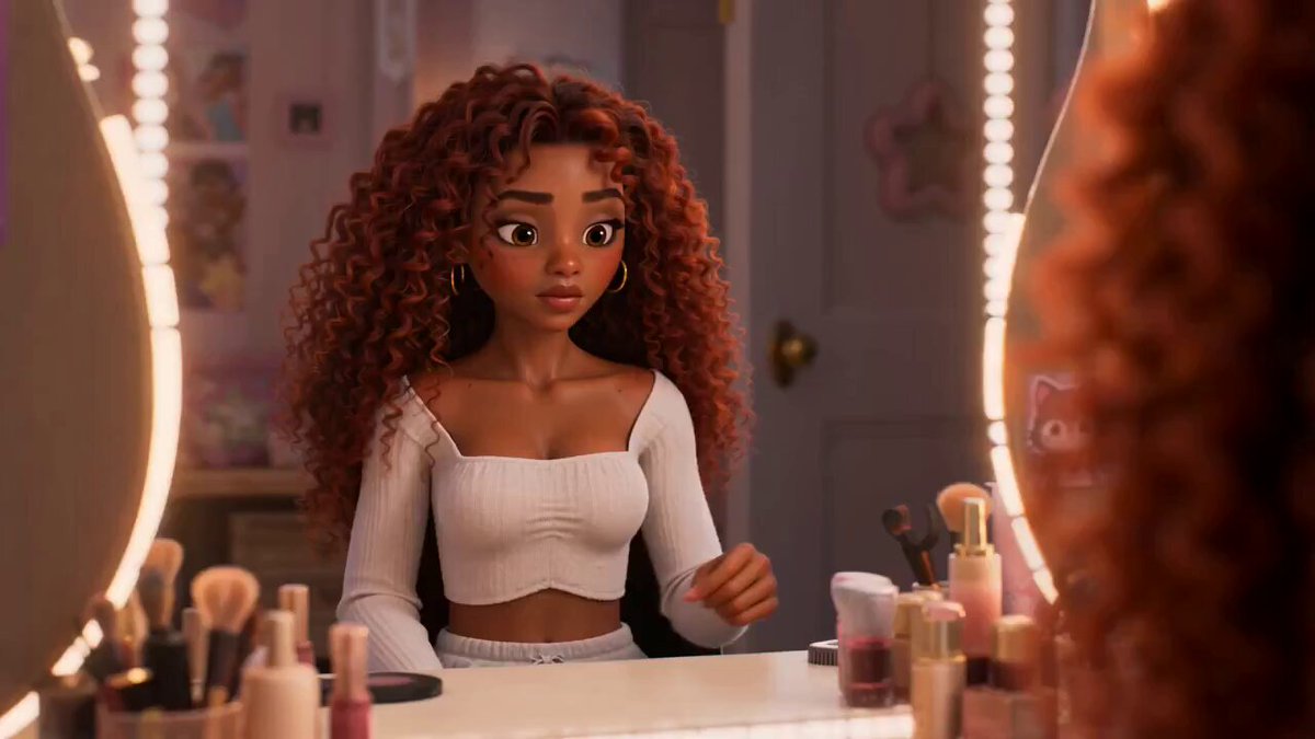 Cinematic 3D Animated Girl Hair Bun Fail