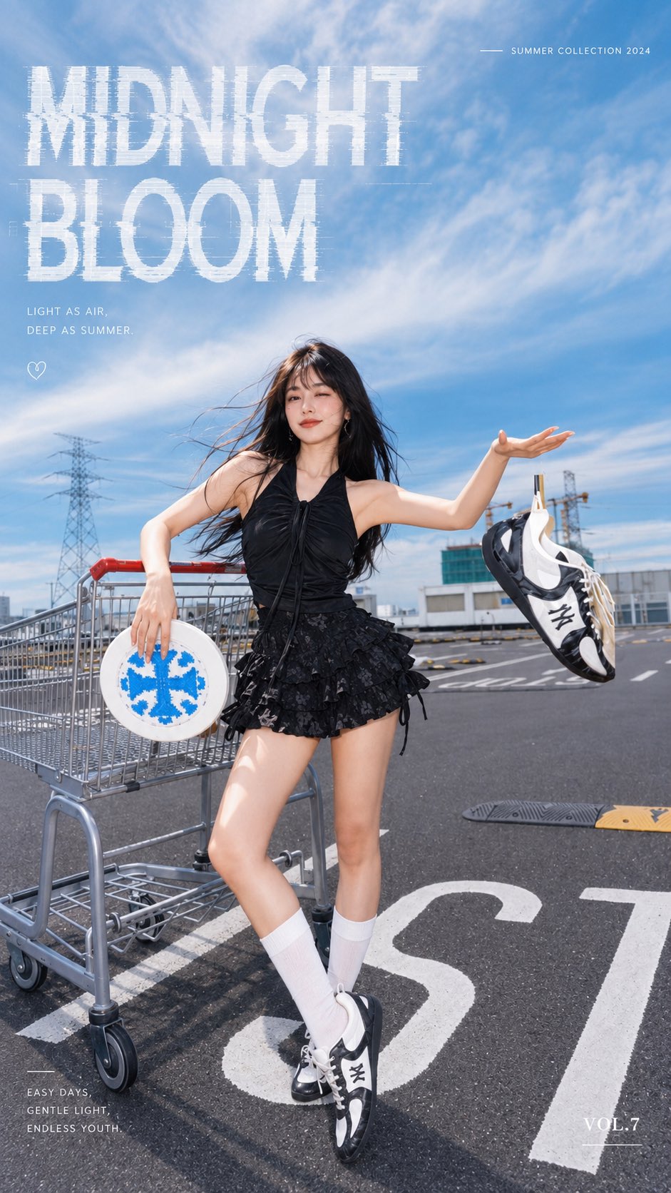 夏日户外时尚杂志人像摄影