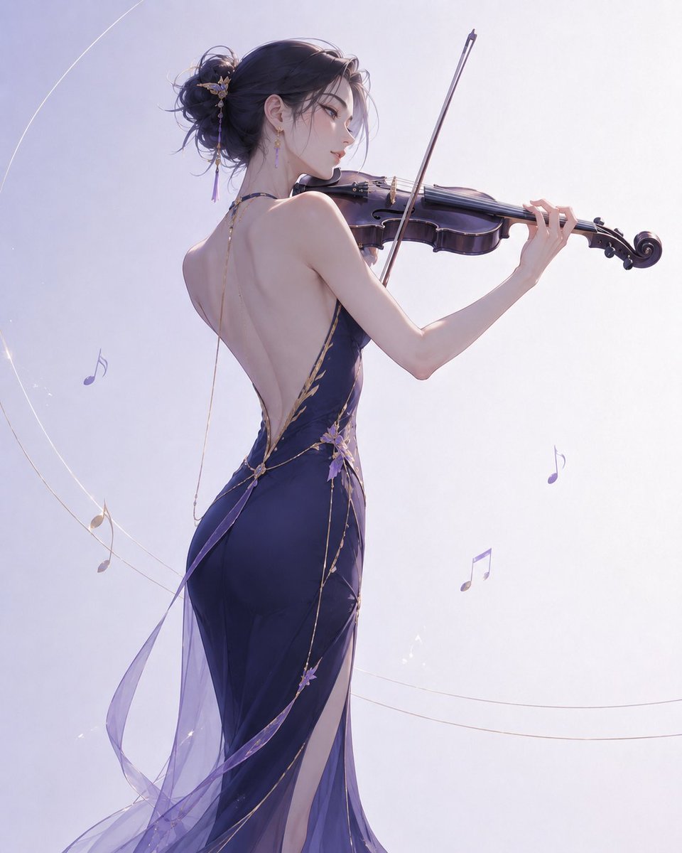 女性插画极简冷调优雅