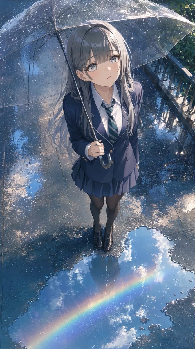 角色动漫插画雨温柔