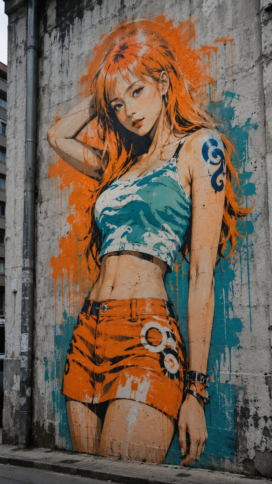 咒术回战人像动漫插画街头
