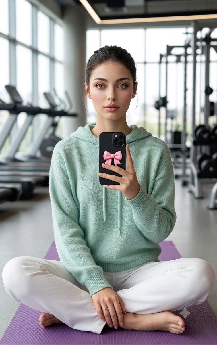 Professional Gym Mirror Selfie Portrait