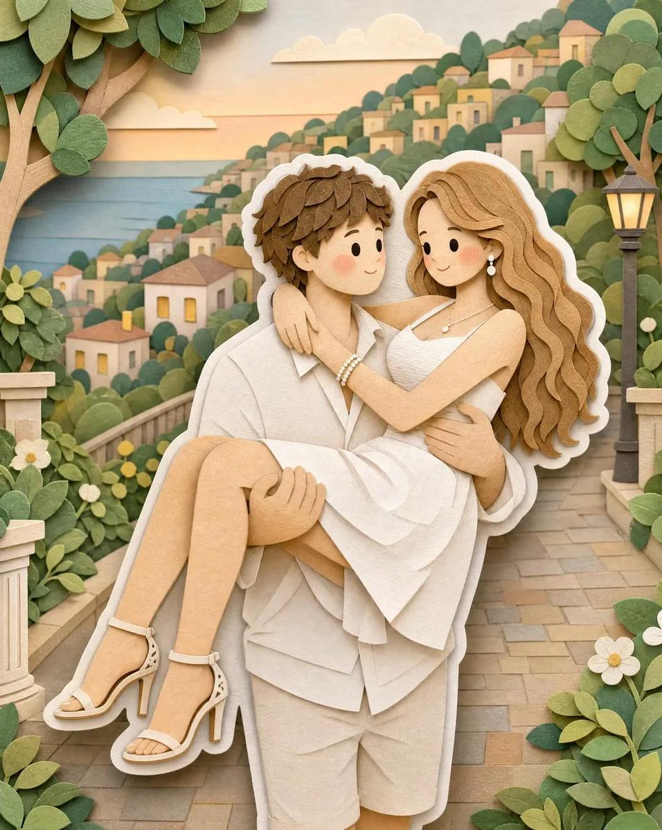 角色插画极简温暖花园可爱