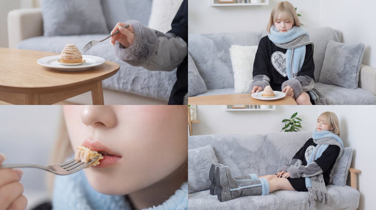 Cinematic Video of a Woman Enjoying Sweets