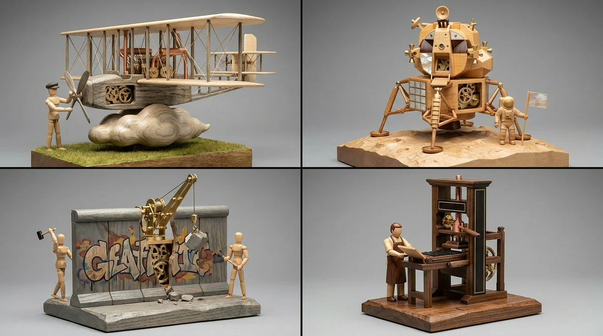 Woodpunk Kinetic Sculpture Automaton