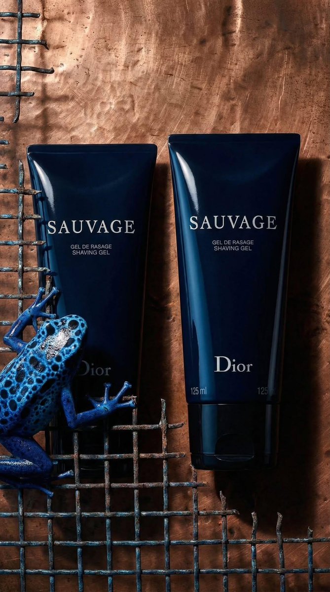 Luxury Product Photography of Dior Sauvage Shaving Gel