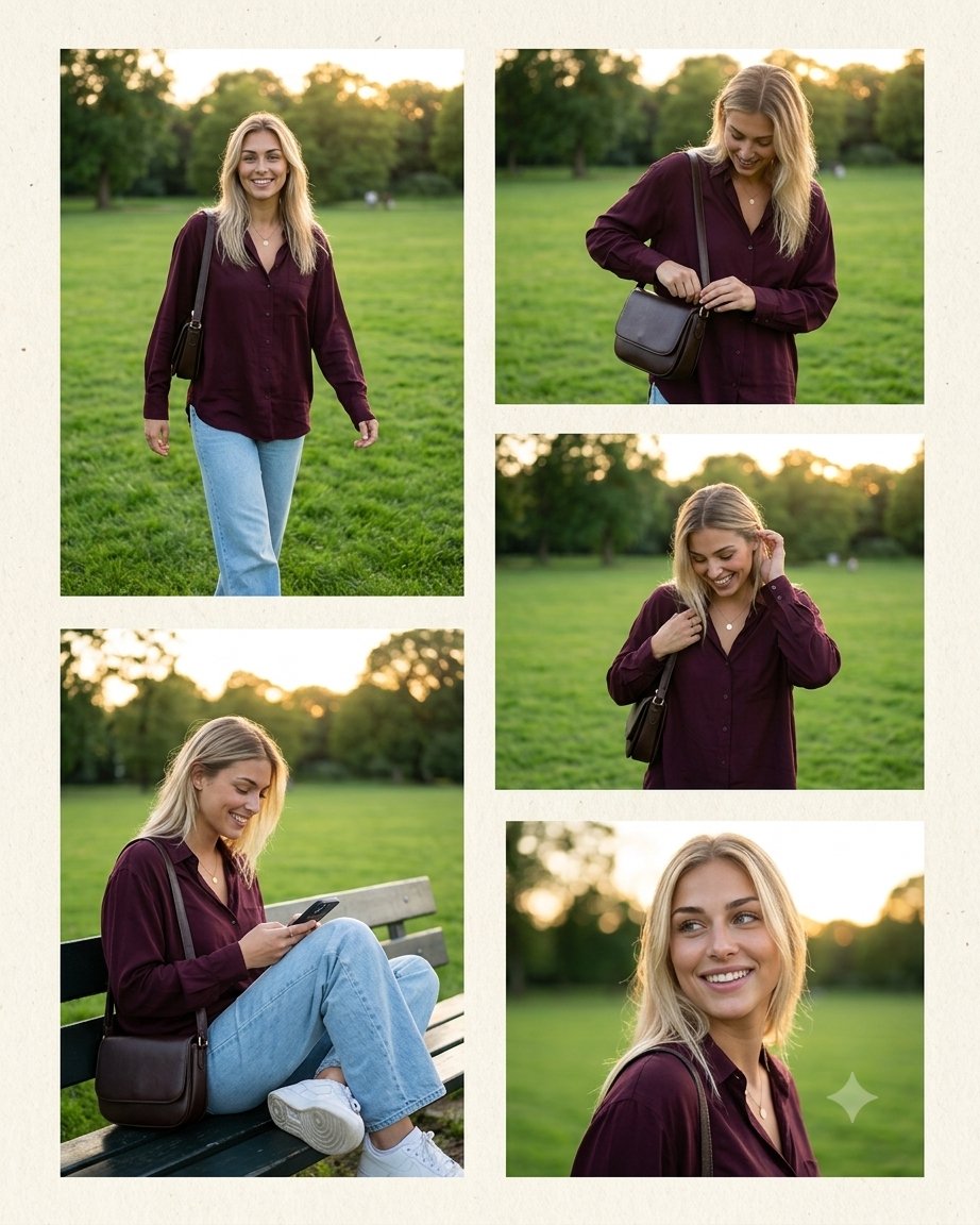 Korean Fashion Sunset Collage