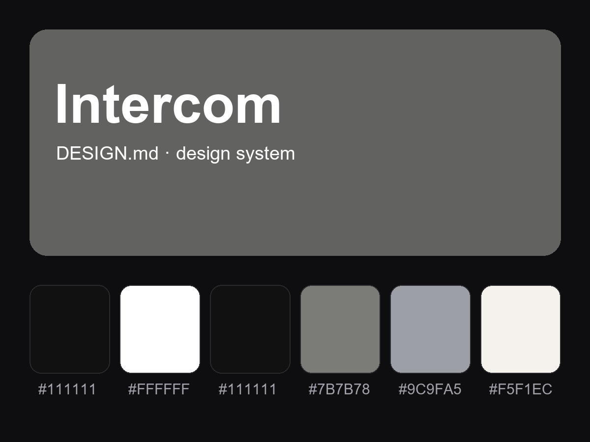 Intercom Style Design System (DESIGN.md)