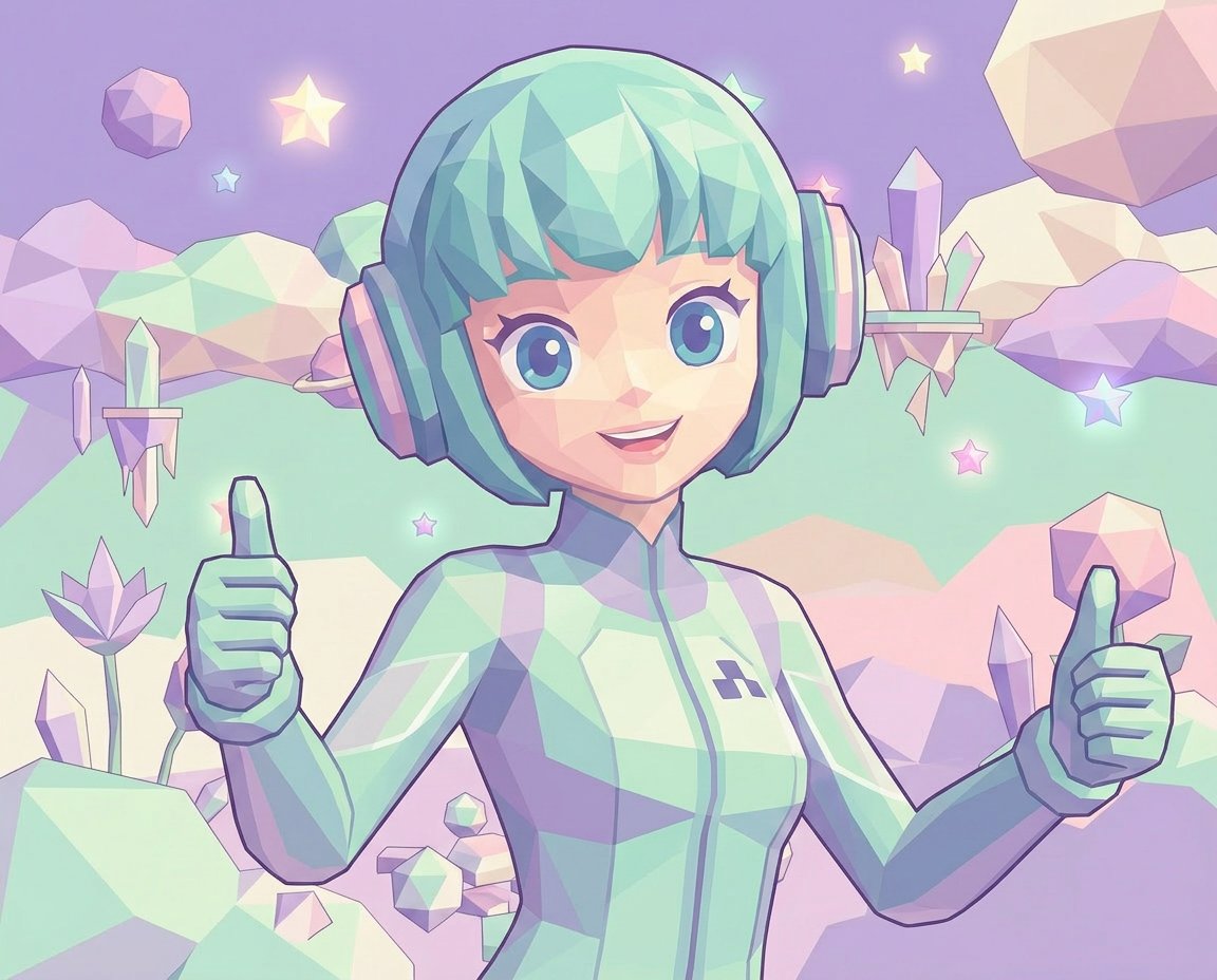 Low-Poly Geometric Character Art
