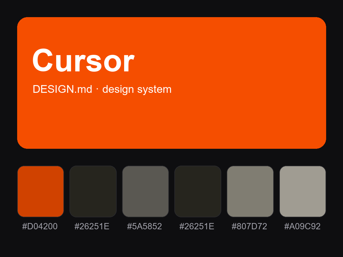 Cursor Style Design System (DESIGN.md)