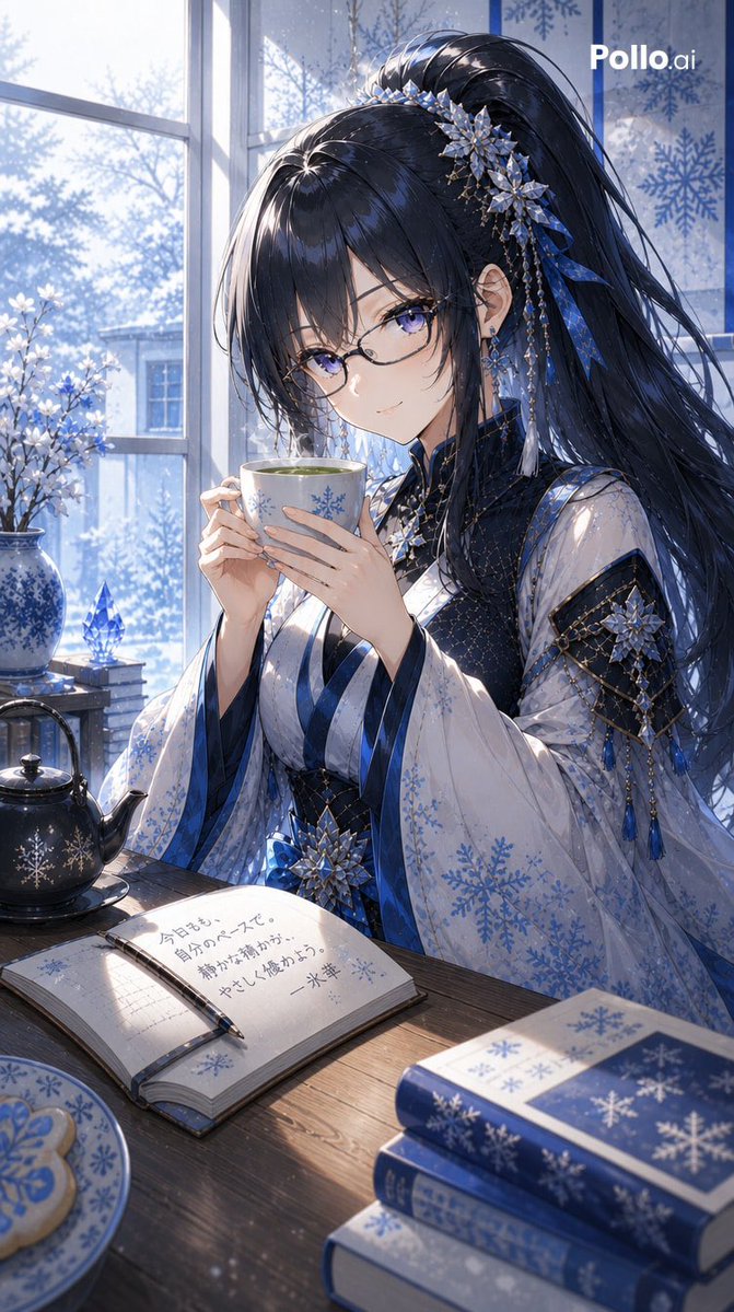 角色动漫插画雪梦幻优雅