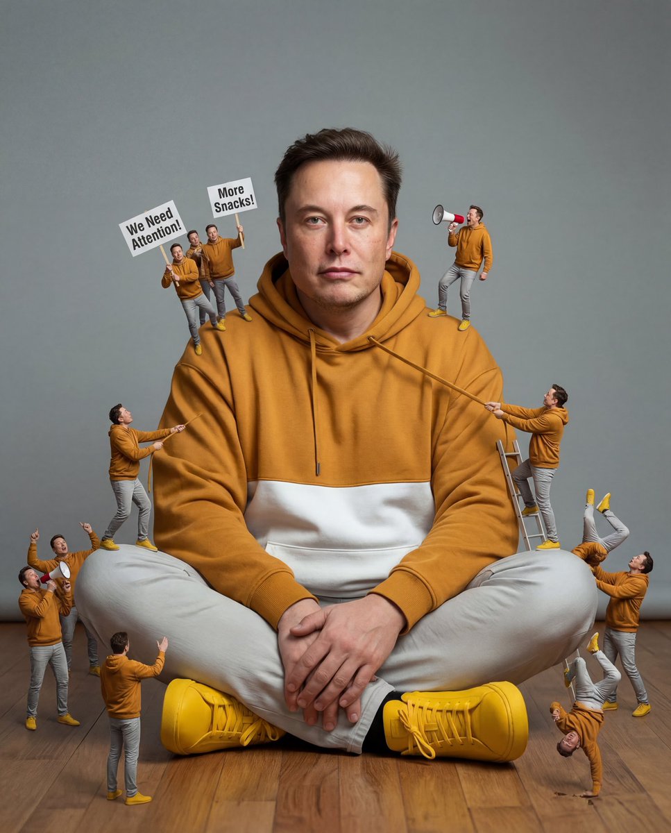 Surreal Comedy Portrait with Miniatures