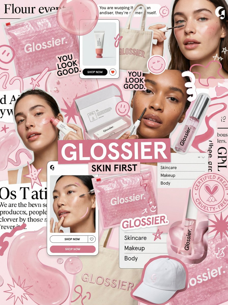 Glossier Brand World Collage