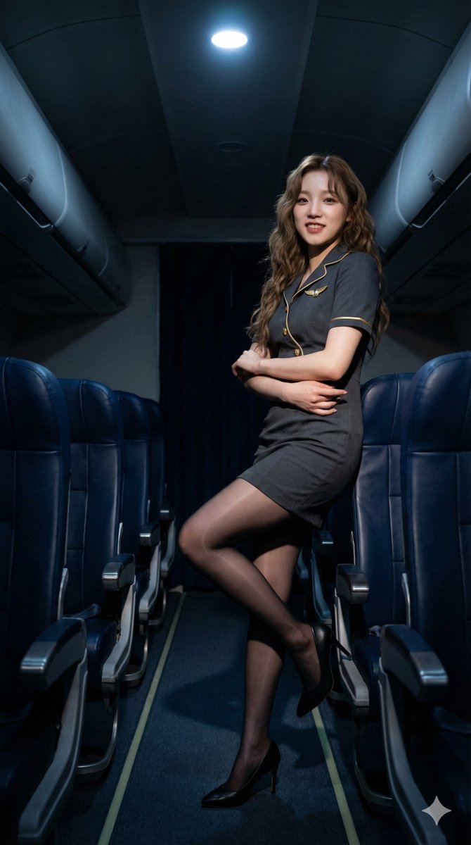 High-Contrast Noir Flight Attendant Prompt for Nano Banana Pro