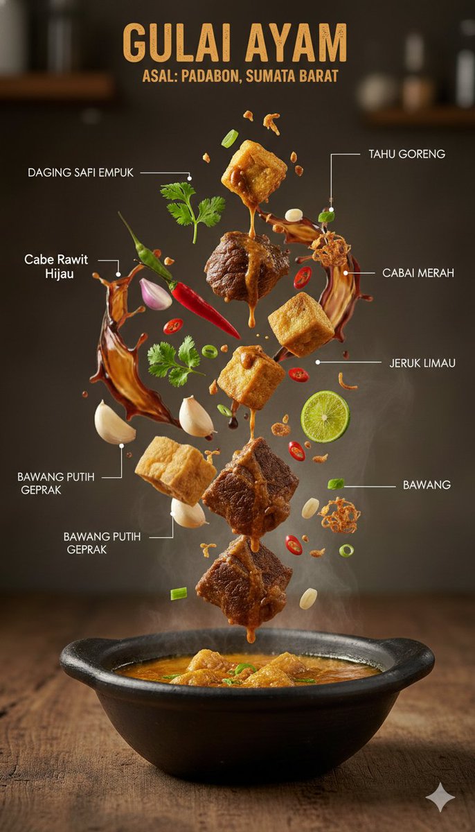 Ultra-Realistic Indonesian Culinary Infographic