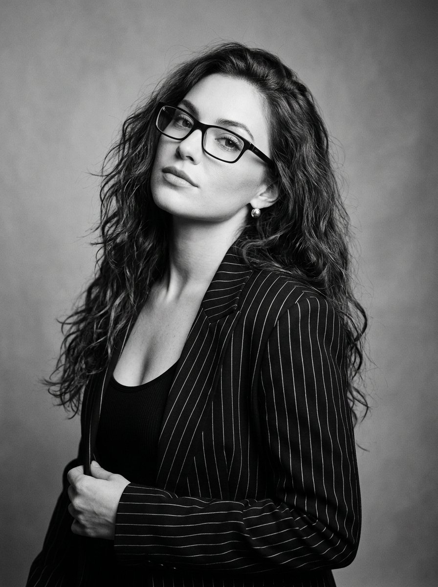 Black and White Fashion Portrait